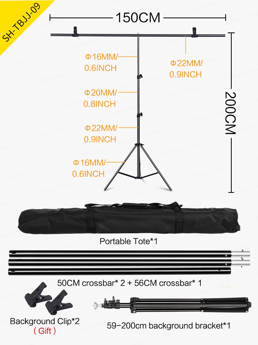 Photography Photo Studio T-Shape Backdrop Background Stand Frame Support System Kit For Video Chroma Key Green Screen With Stand