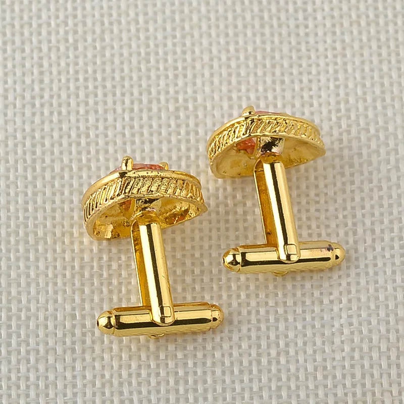 Men's Enamel Crystal Cufflinks Wedding Party Cufflink French Shirt Cuff Buttons Cuff Links Luxury Rhinestone Silver Gold Color