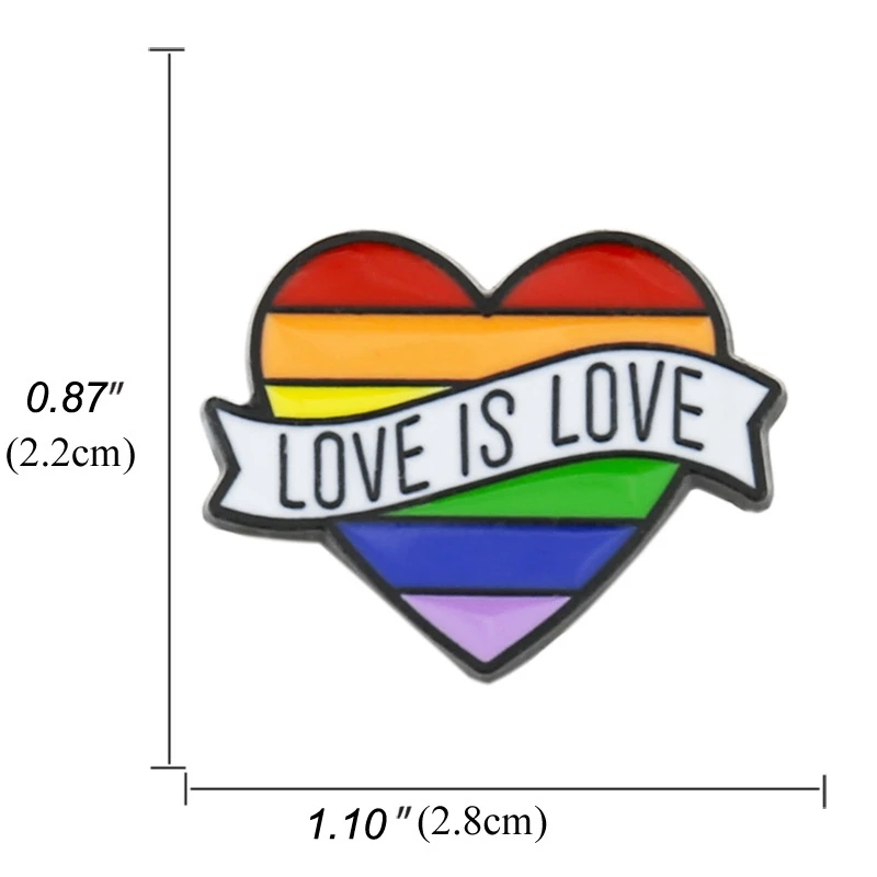 Woman Cartoon Mini Rainbow Brooches Pins Gay LGBT Design Rainbow Love Wave Pin Brooch Badge Collar Jewelry Gift