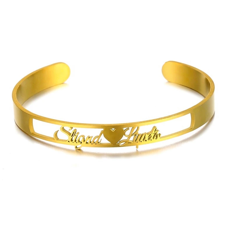Customized Classic Nameplate Name Bracelet Personalized Custom Cuff Bangles Women Men Rose Gold Stainless Steel Jewelry Customized Classic Nameplate Name Bracelet Personalized Custom Cuff Bangles Women Men Rose Gold Stainless Steel Jewelry