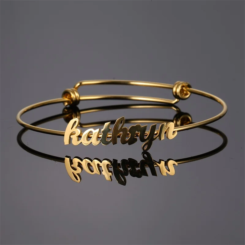Customized Classic Nameplate Name Bracelet Personalized Custom Cuff Bangles Women Men Rose Gold Stainless Steel Jewelry Customized Classic Nameplate Name Bracelet Personalized Custom Cuff Bangles Women Men Rose Gold Stainless Steel Jewelry