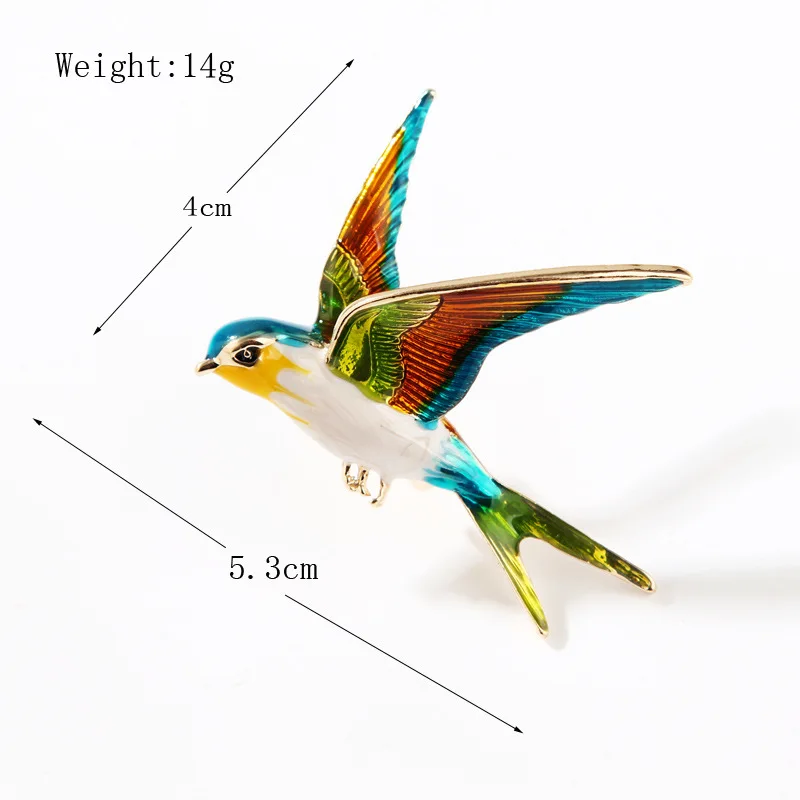 2021 New Fashion Enamel Flying Swallow Brooch Pins For Women Animal Bird Broche Jewelry Gift 2021 New Fashion Enamel Flying Swallow Brooch Pins For Women Animal Bird Broche Jewelry Gift