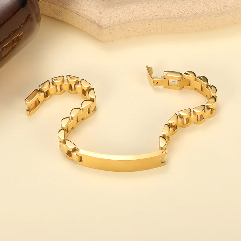 Customized Male Name Bracelet Stainless Steel Gold Color Punk Jewelry Personalized Letter Nameplate Bangle Best Friend Gifts Customized Male Name Bracelet Stainless Steel Gold Color Punk Jewelry Personalized Letter Nameplate Bangle Best Friend Gifts