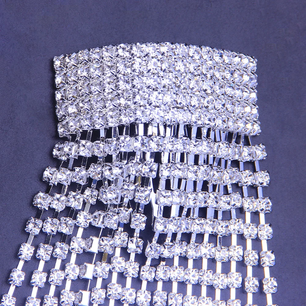 Stonefans Shiny Full Rhinestone Long Tassel Hair Chain Hair Clip for Women Handmade luxurious Wedding Hair Accessories Wholesale Stonefans Shiny Full Rhinestone Long Tassel Hair Chain Hair Clip for Women Handmade luxurious Wedding Hair Accessories Wholesale