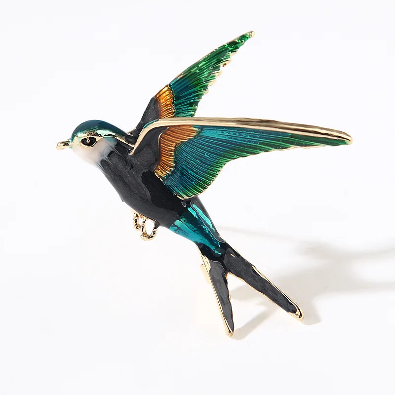 2021 New Fashion Enamel Flying Swallow Brooch Pins For Women Animal Bird Broche Jewelry Gift 2021 New Fashion Enamel Flying Swallow Brooch Pins For Women Animal Bird Broche Jewelry Gift