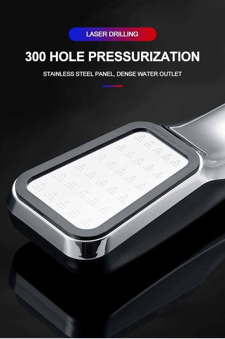 NEW IN ZhangJi 300 Holes High Pressure Rainfall Shower Head Water Saving 3 Color Chrome Black White Sprayer Nozzle Bathroom Acce NEW IN ZhangJi 300 Holes High Pressure Rainfall Shower Head Water Saving 3 Color Chrome Black White Sprayer Nozzle Bathroom Acce