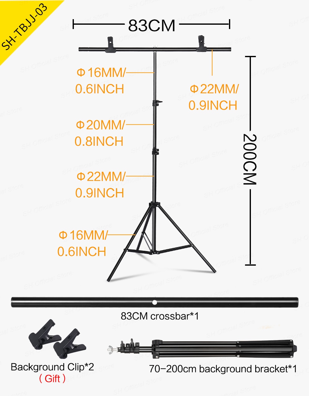 Photography Photo Studio T-Shape Backdrop Background Stand Frame Support System Kit For Video Chroma Key Green Screen With Stand