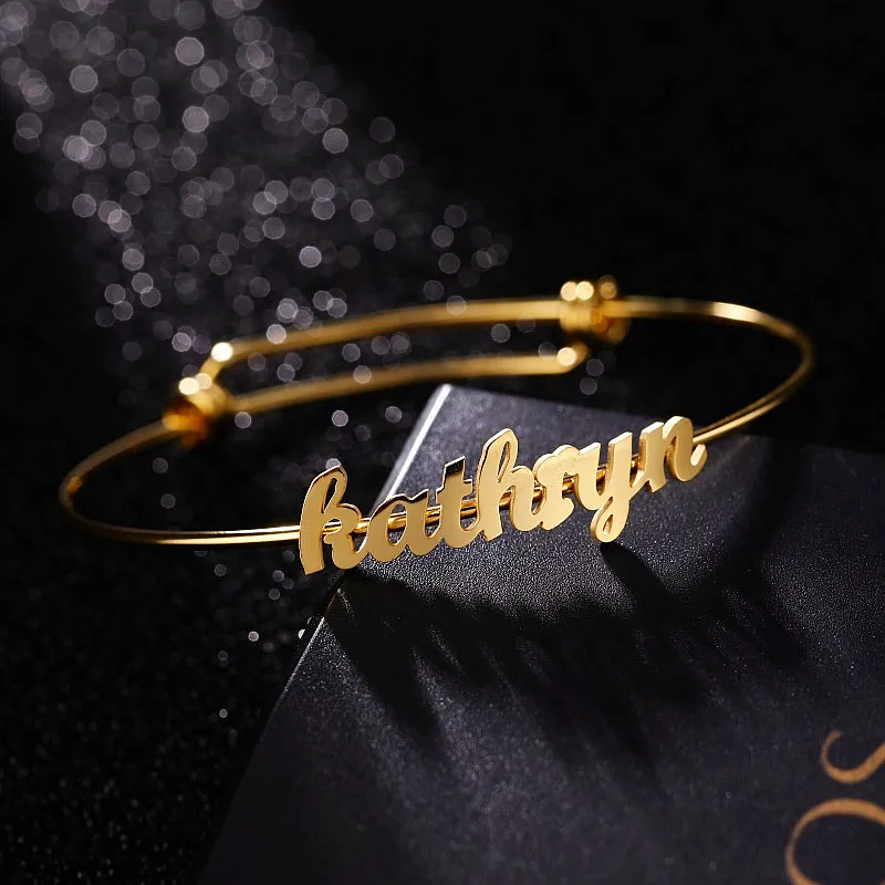 Customized Classic Nameplate Name Bracelet Personalized Custom Cuff Bangles Women Men Rose Gold Stainless Steel Jewelry Customized Classic Nameplate Name Bracelet Personalized Custom Cuff Bangles Women Men Rose Gold Stainless Steel Jewelry