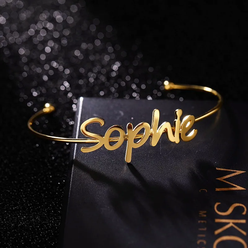 Customized Classic Nameplate Name Bracelet Personalized Custom Cuff Bangles Women Men Rose Gold Stainless Steel Jewelry Customized Classic Nameplate Name Bracelet Personalized Custom Cuff Bangles Women Men Rose Gold Stainless Steel Jewelry