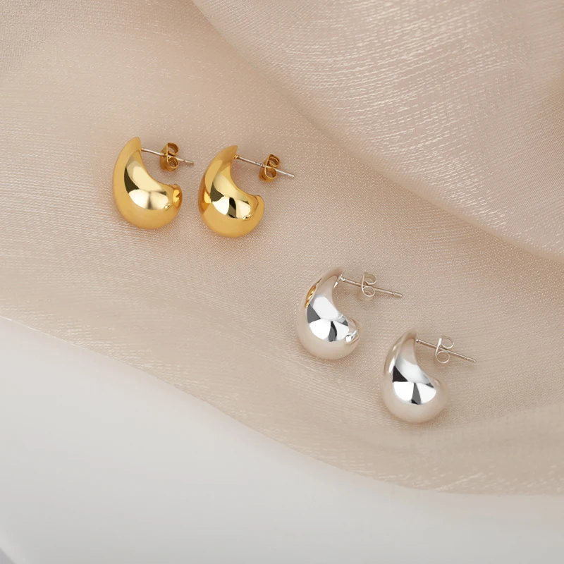 Stainless Steel Hook Earrings For Women Pin Minimalist Chic Baroque Style Elegant Female Jewelry Delicate Earring Gift 2022