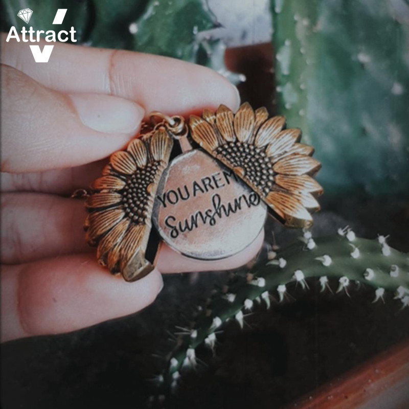 You Are My Sunshine Open Locket Sunflower Pendant Necklace Boho Jewelry Best Friendship Gifts Bff Letter Necklace Collier