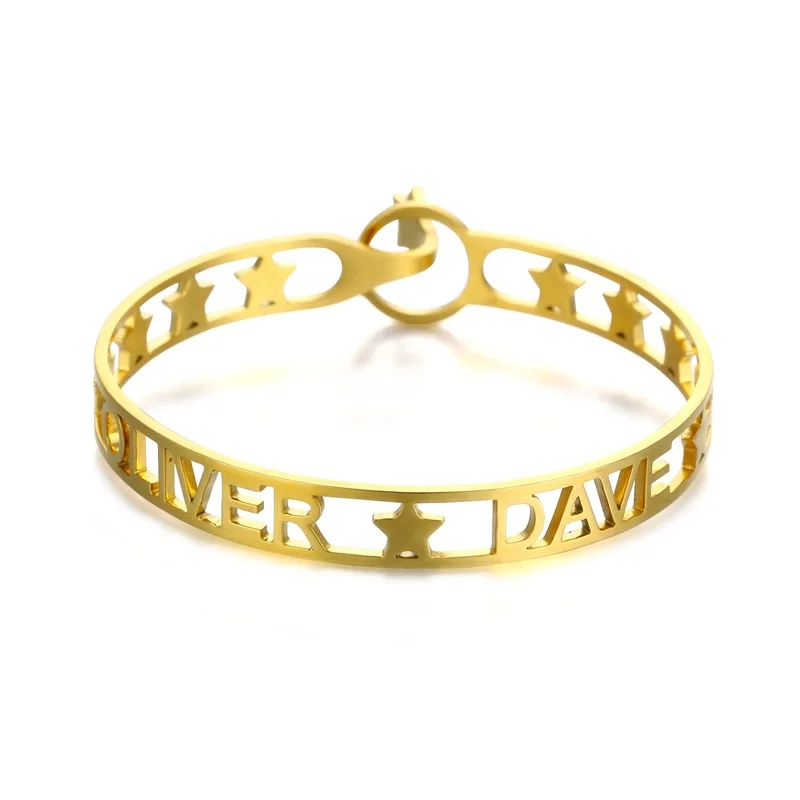 Customized Classic Nameplate Name Bracelet Personalized Custom Cuff Bangles Women Men Rose Gold Stainless Steel Jewelry Customized Classic Nameplate Name Bracelet Personalized Custom Cuff Bangles Women Men Rose Gold Stainless Steel Jewelry