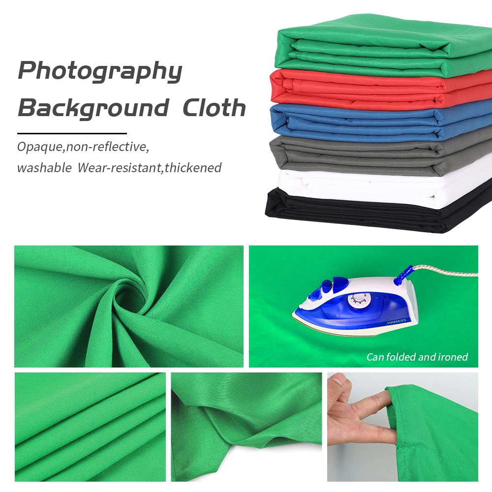 Photo Photography Backdrop Collapsible Polyester Cotton Green Screen Chromakey Background Cloth For Photo Studio Video