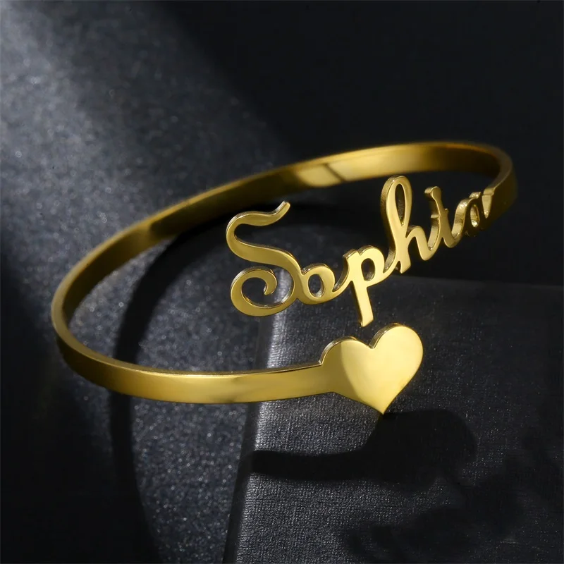 Customized Classic Nameplate Name Bracelet Personalized Custom Cuff Bangles Women Men Rose Gold Stainless Steel Jewelry Customized Classic Nameplate Name Bracelet Personalized Custom Cuff Bangles Women Men Rose Gold Stainless Steel Jewelry