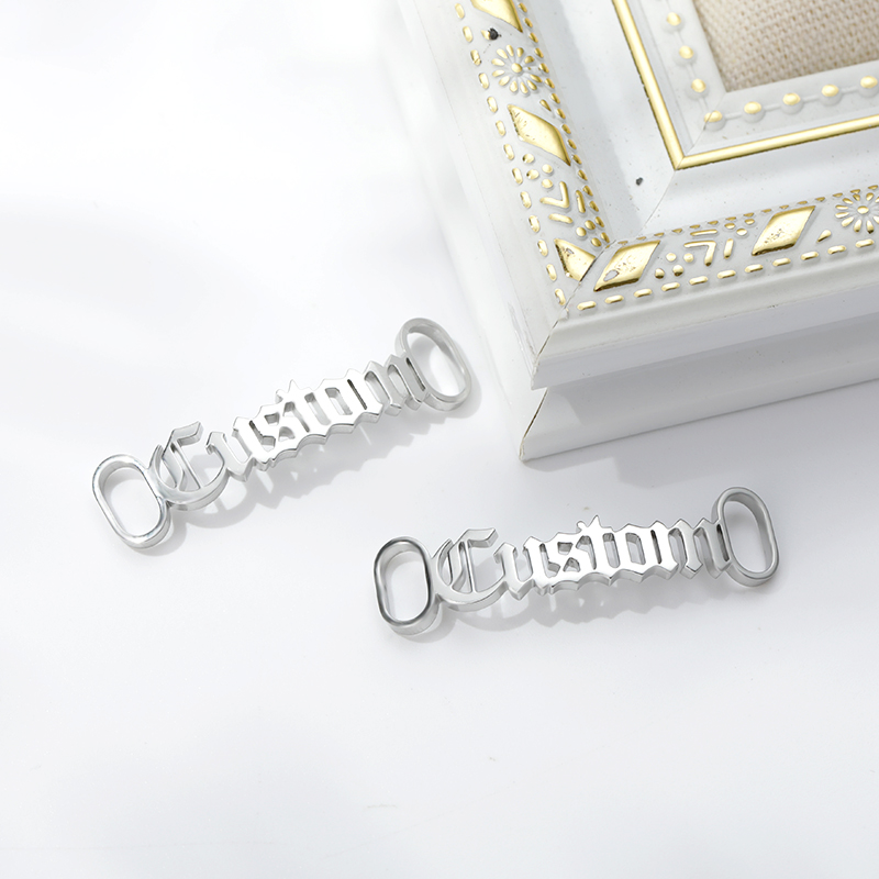 Custom Name Shoe Buckles Stainless Steel Customized Shoelace Buckle Personalized Decoration Charm Sneaker Accessories Jewelry
