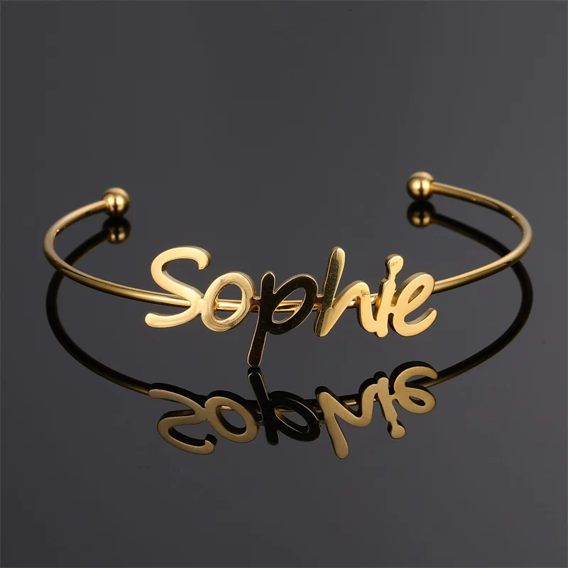 Customized Classic Nameplate Name Bracelet Personalized Custom Cuff Bangles Women Men Rose Gold Stainless Steel Jewelry Customized Classic Nameplate Name Bracelet Personalized Custom Cuff Bangles Women Men Rose Gold Stainless Steel Jewelry