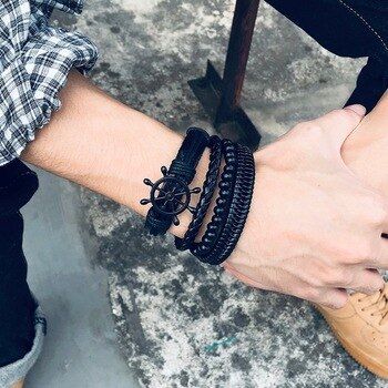 Vnox Mix Wrap Leather Bracelets for Men Women Vintage Wooden Beads Ethnic Tribal Wristbands 1