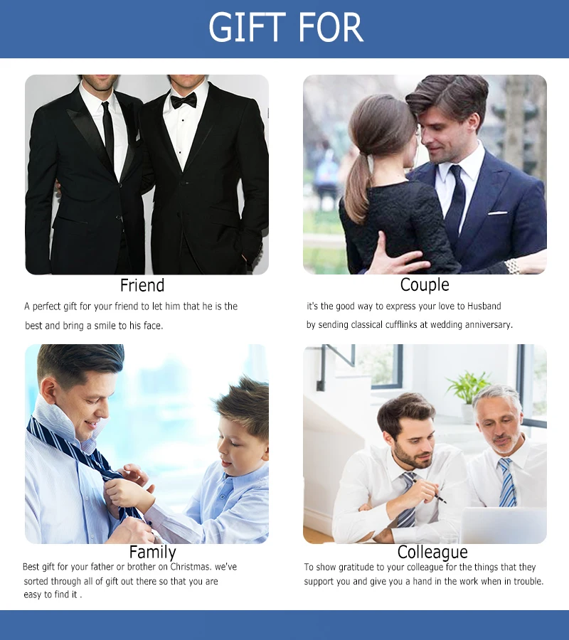 Rose Gold Screw Cufflinks HAWSON Fashion Men's Cuff links Jewelry Accessory With Velvet Bag