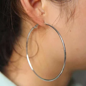 BLIJERY Trendy Large Hoop Earrings Big Smooth Circle Earrings Basketball Brincos Celebrity 1