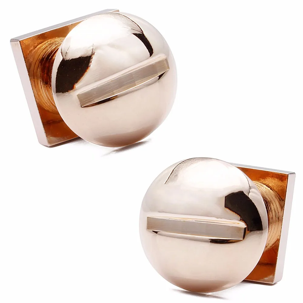 Rose Gold Screw Cufflinks HAWSON Fashion Men's Cuff links Jewelry Accessory With Velvet Bag