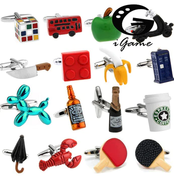 Factory Retail Novelty Cufflinks Option Police box Design Cuff Links
