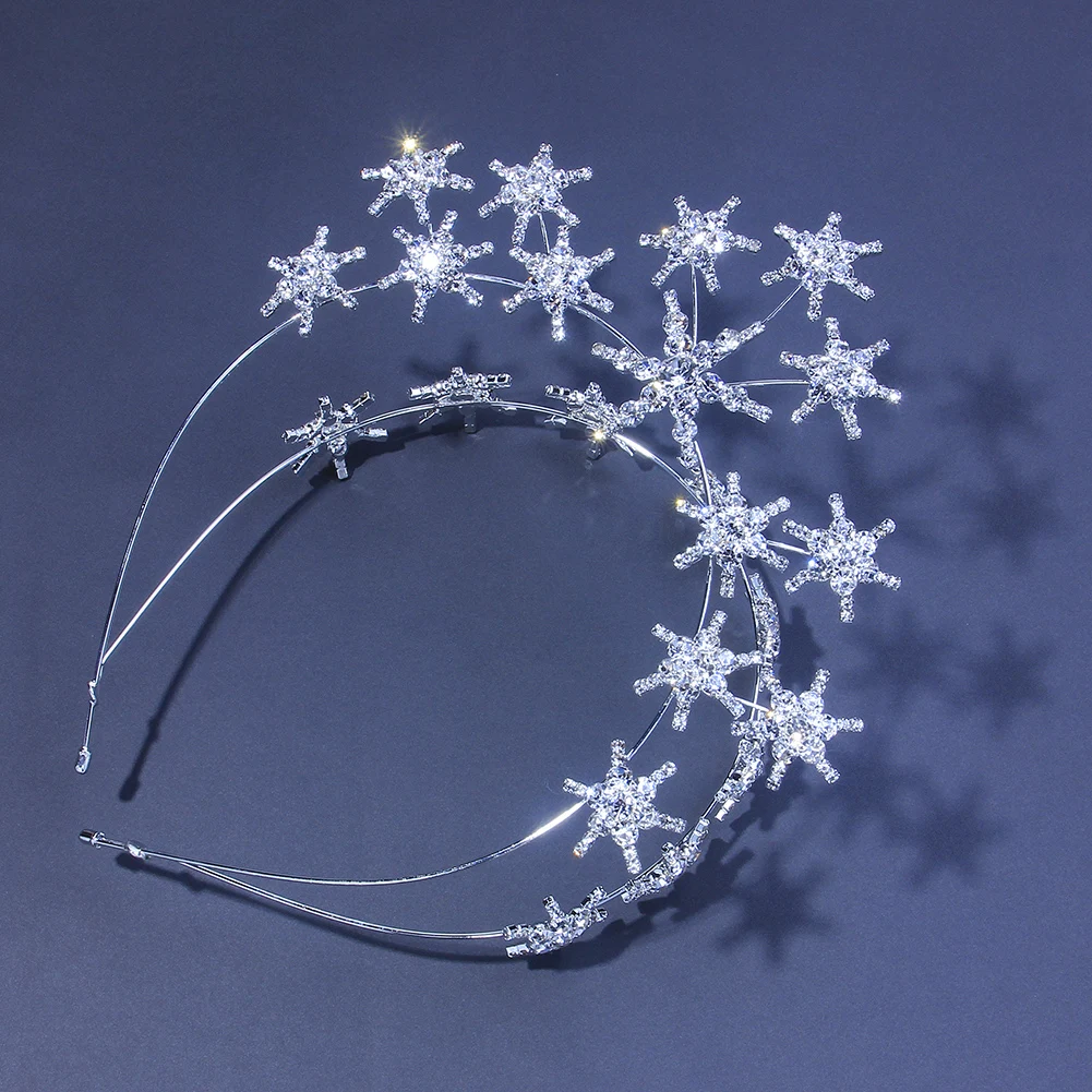 Stonefans Baroque Bridal Hair Accessories Star Crown Wedding Headband Silver Color Rhinestone Tiara Crown Banquet Party Jewelry Stonefans Baroque Bridal Hair Accessories Star Crown Wedding Headband Silver Color Rhinestone Tiara Crown Banquet Party Jewelry