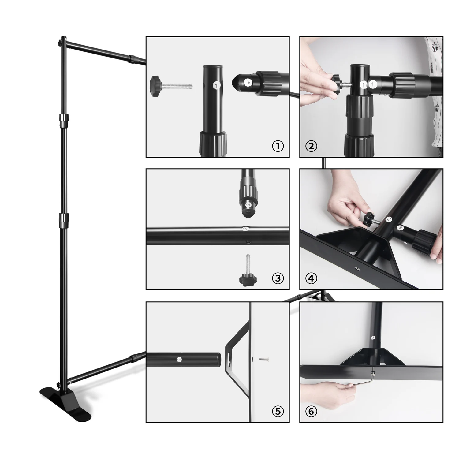 SH 2.5x3M Backdrop Background Stand Frame Support System Muslin Green Screen With OXford Bag For Photography Photo Studio Video