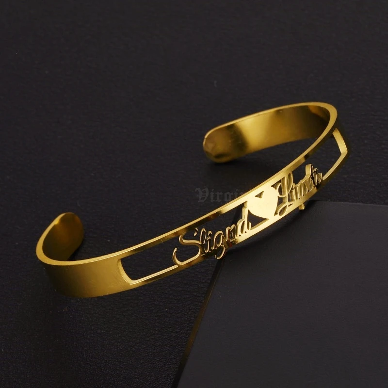 Customized Classic Nameplate Name Bracelet Personalized Custom Cuff Bangles Women Men Rose Gold Stainless Steel Jewelry Customized Classic Nameplate Name Bracelet Personalized Custom Cuff Bangles Women Men Rose Gold Stainless Steel Jewelry