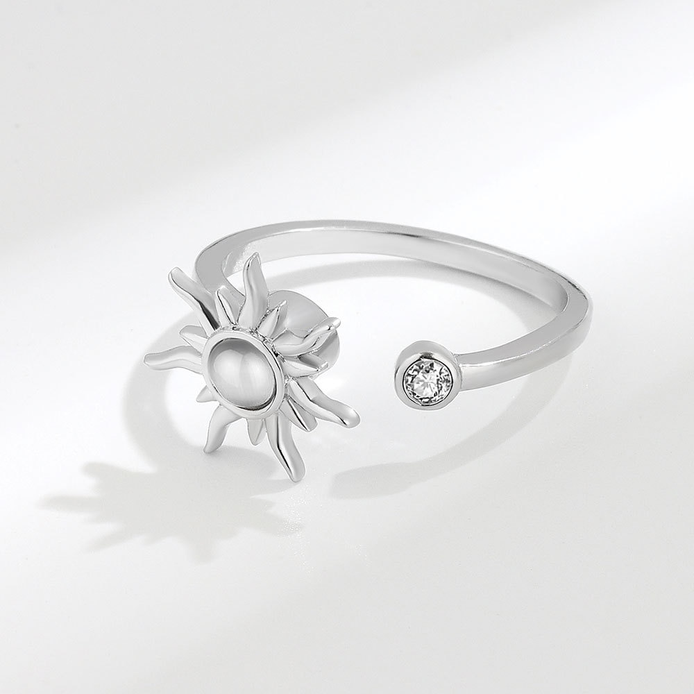 Anti Stress Anxiety Rings For Women Satinless Steel Sunflower Star Planet Spinner Rings Fidget Ring Jewelry 2022 Dropshipping