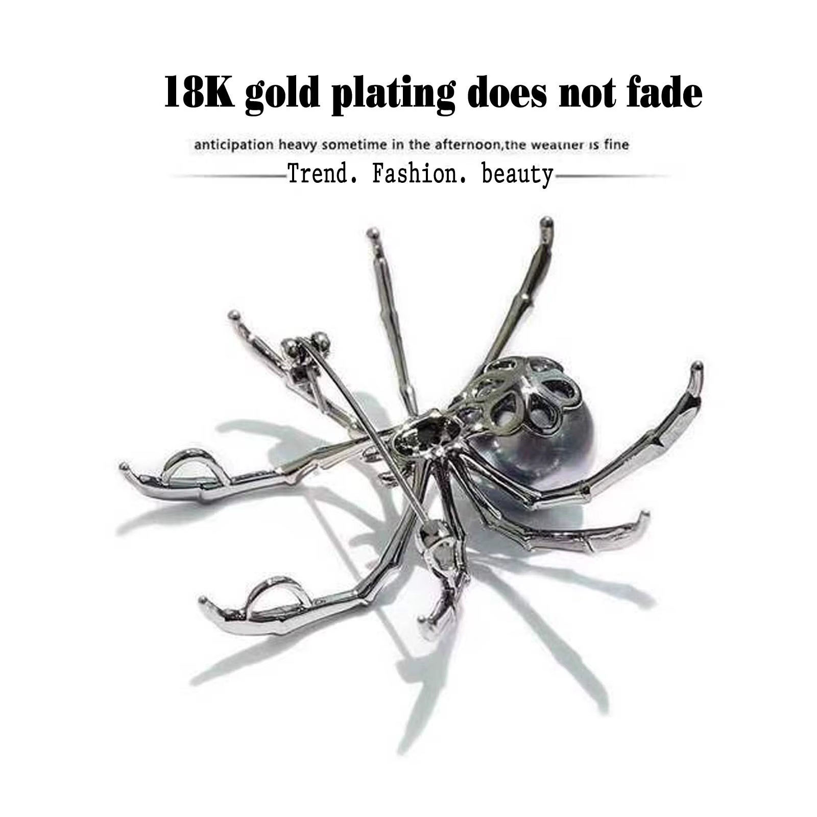 Halloween Women's Imitation Pearl Brooch, Body And Micro Pave Spider, Jewelry , Black Women Jewelry Accessory значки на портфель Halloween Women's Imitation Pearl Brooch, Body And Micro Pave Spider, Jewelry , Black Women Jewelry Accessory значки на портфель