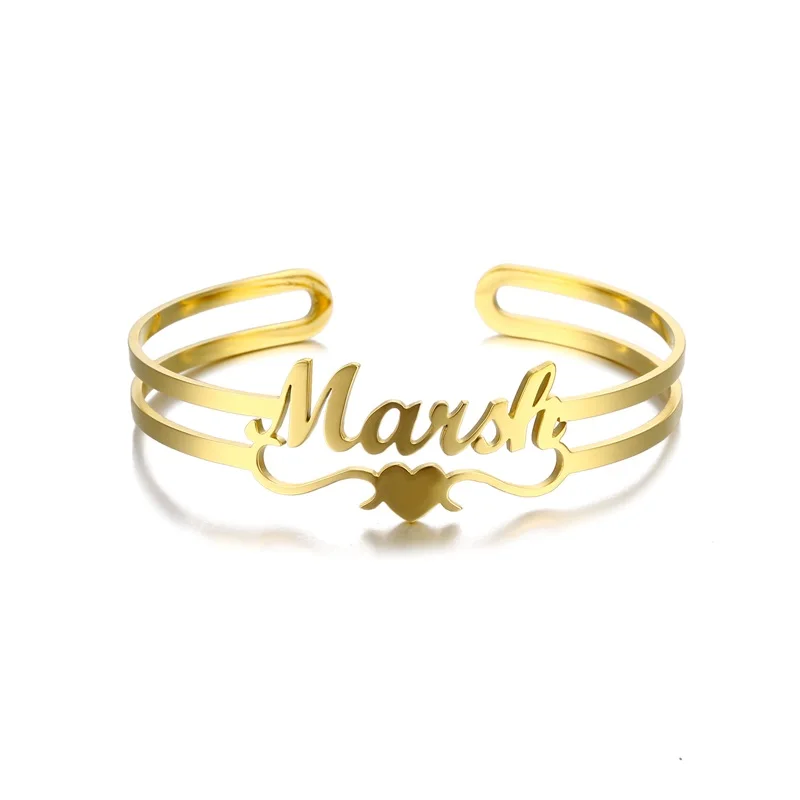 Customized Classic Nameplate Name Bracelet Personalized Custom Cuff Bangles Women Men Rose Gold Stainless Steel Jewelry Customized Classic Nameplate Name Bracelet Personalized Custom Cuff Bangles Women Men Rose Gold Stainless Steel Jewelry