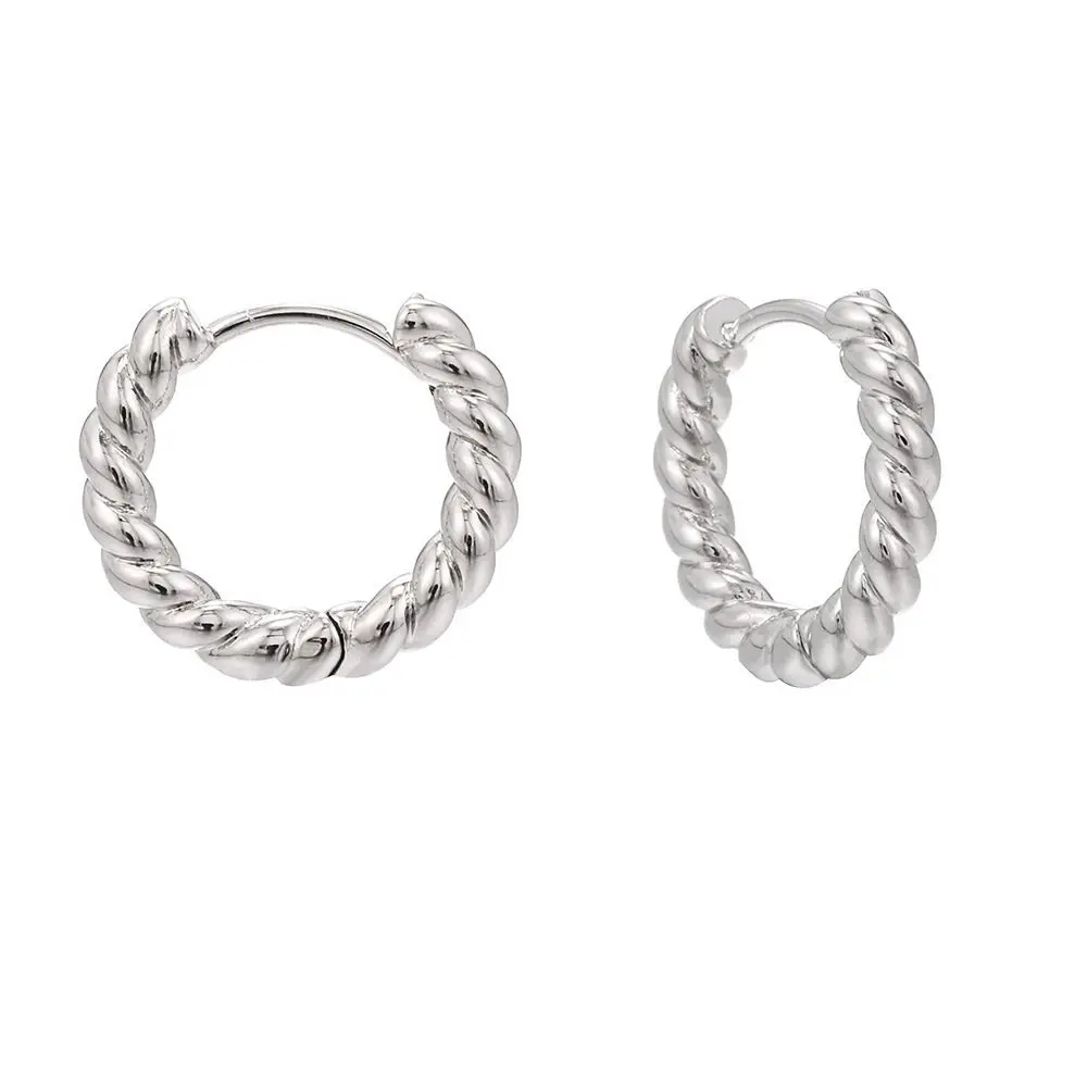 C Shape Twist Croissant Earrings For Women Stainless Steel Hoop Earrings Circle Round Earring Female Fashion Jewelry Orecchini C Shape Twist Croissant Earrings For Women Stainless Steel Hoop Earrings Circle Round Earring Female Fashion Jewelry Orecchini
