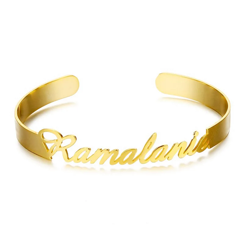 Customized Classic Nameplate Name Bracelet Personalized Custom Cuff Bangles Women Men Rose Gold Stainless Steel Jewelry Customized Classic Nameplate Name Bracelet Personalized Custom Cuff Bangles Women Men Rose Gold Stainless Steel Jewelry