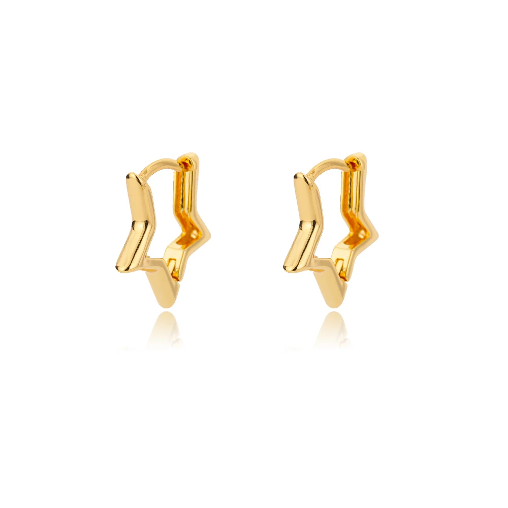 Geometric Star Earrings For Women Girl Stainless Steel Gold Plated Minimalist Punk Star Hoop Earring Christmas Jewelry Gift Geometric Star Earrings For Women Girl Stainless Steel Gold Plated Minimalist Punk Star Hoop Earring Christmas Jewelry Gift