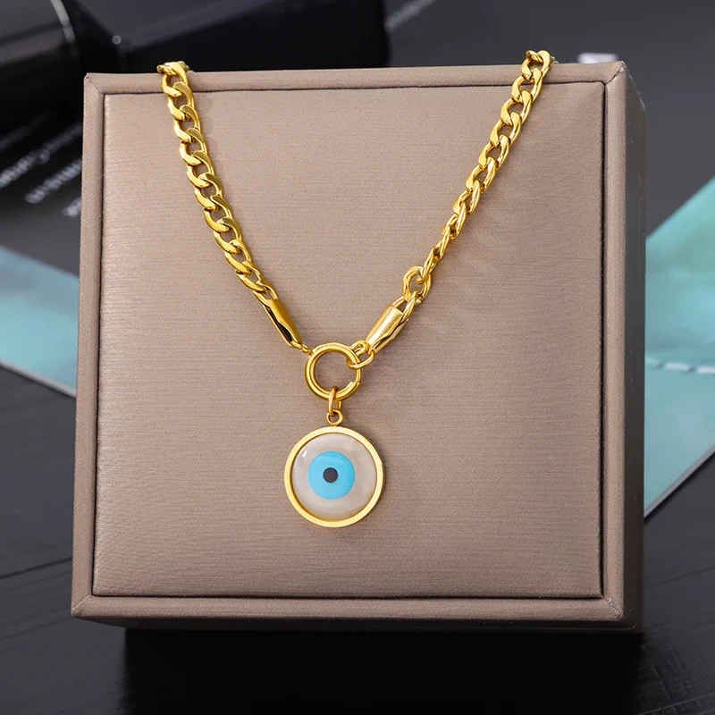 Stainless Steel Gold Color Multi-Layer Geometric Necklace For Women 2022 Trendy New Fashion Party Jewelry Collares Dropshipping