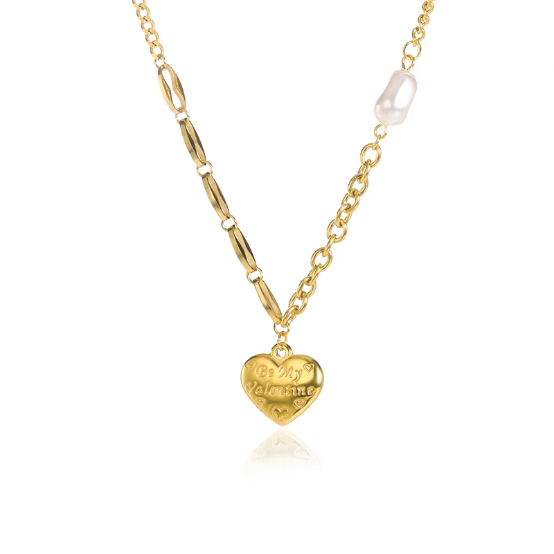 Minimalist Heart Necklaces For Women Stainless Steel Zircon Square Pendant Choker Fashion Festival Party Gift Jewelry