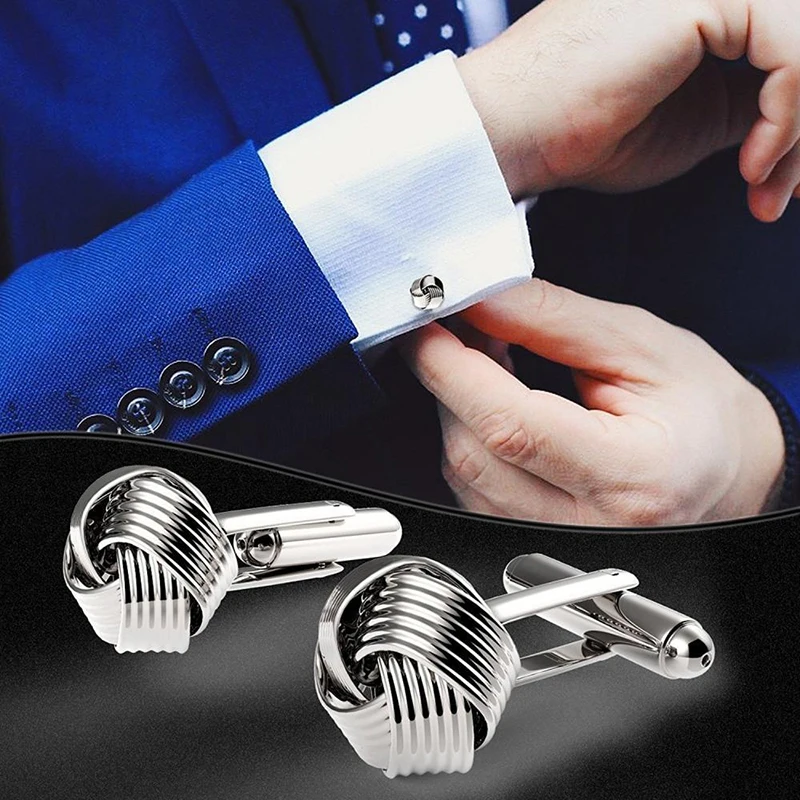 Men's Cufflinks Male Fancy Cuff Links Unique Knot Desig Wedding Business Shirt Classic Cufflinks Mens Jewelry