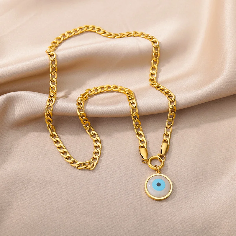 Stainless Steel Gold Color Multi-Layer Geometric Necklace For Women 2022 Trendy New Fashion Party Jewelry Collares Dropshipping