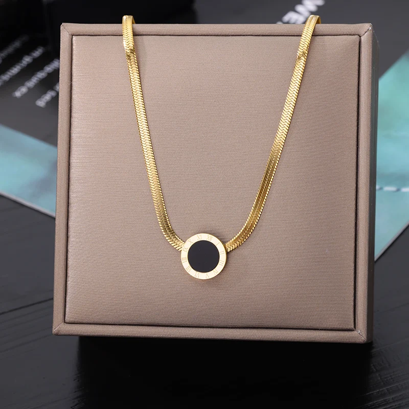 Stainless Steel Gold Color Multi-Layer Geometric Necklace For Women 2022 Trendy New Fashion Party Jewelry Collares Dropshipping