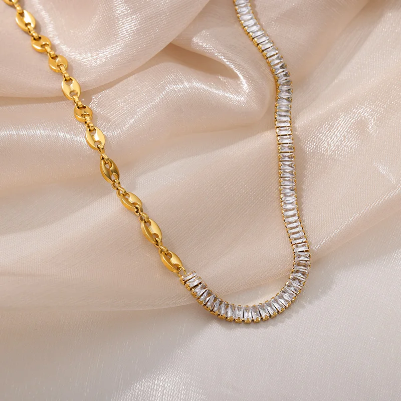 Stainless Steel Gold Color Multi-Layer Geometric Necklace For Women 2022 Trendy New Fashion Party Jewelry Collares Dropshipping