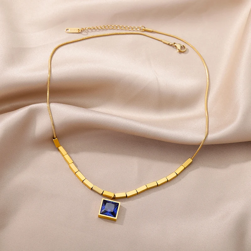 Stainless Steel Gold Color Multi-Layer Geometric Necklace For Women 2022 Trendy New Fashion Party Jewelry Collares Dropshipping