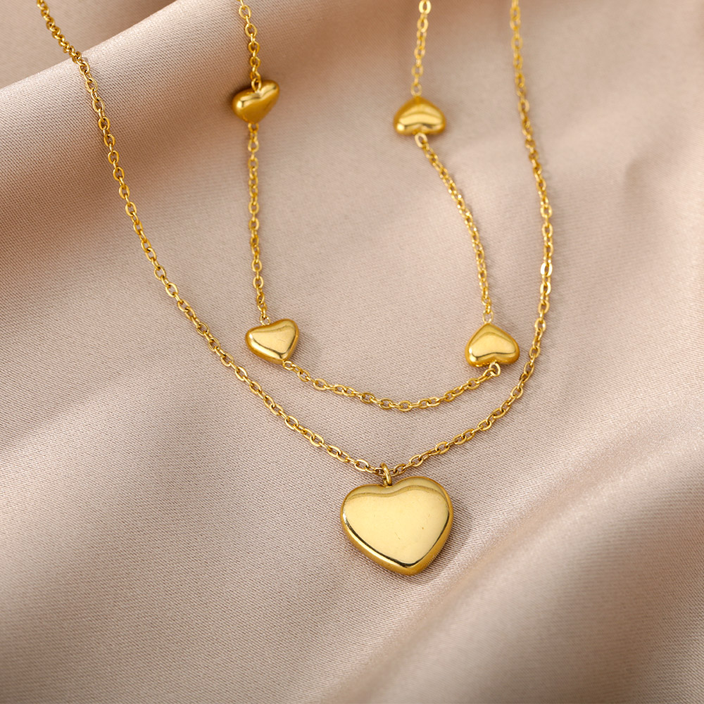 Stainless Steel Geometry Star Moon Butterfly Pendant Multilayer Chain Choker Necklace For Women Wedding Accessories Dropshipping