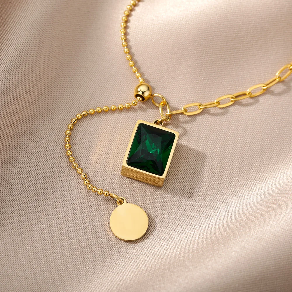 Stainless Steel Gold Color Multi-Layer Geometric Necklace For Women 2022 Trendy New Fashion Party Jewelry Collares Dropshipping