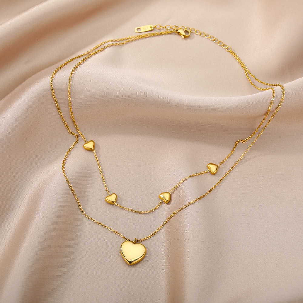 Stainless Steel Geometry Star Moon Butterfly Pendant Multilayer Chain Choker Necklace For Women Wedding Accessories Dropshipping
