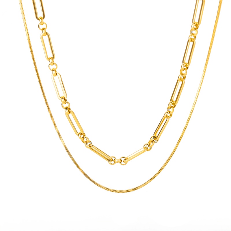Stainless Steel Geometry Star Moon Butterfly Pendant Multilayer Chain Choker Necklace For Women Wedding Accessories Dropshipping