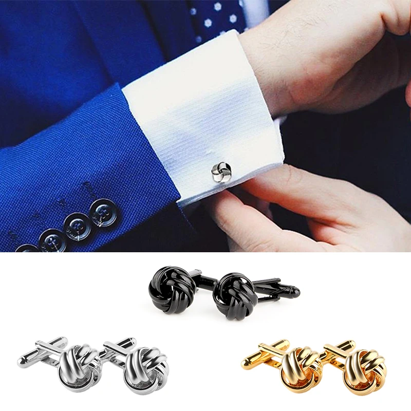 Men's Cufflinks Male Fancy Cuff Links Unique Knot Desig Wedding Business Shirt Classic Cufflinks Mens Jewelry