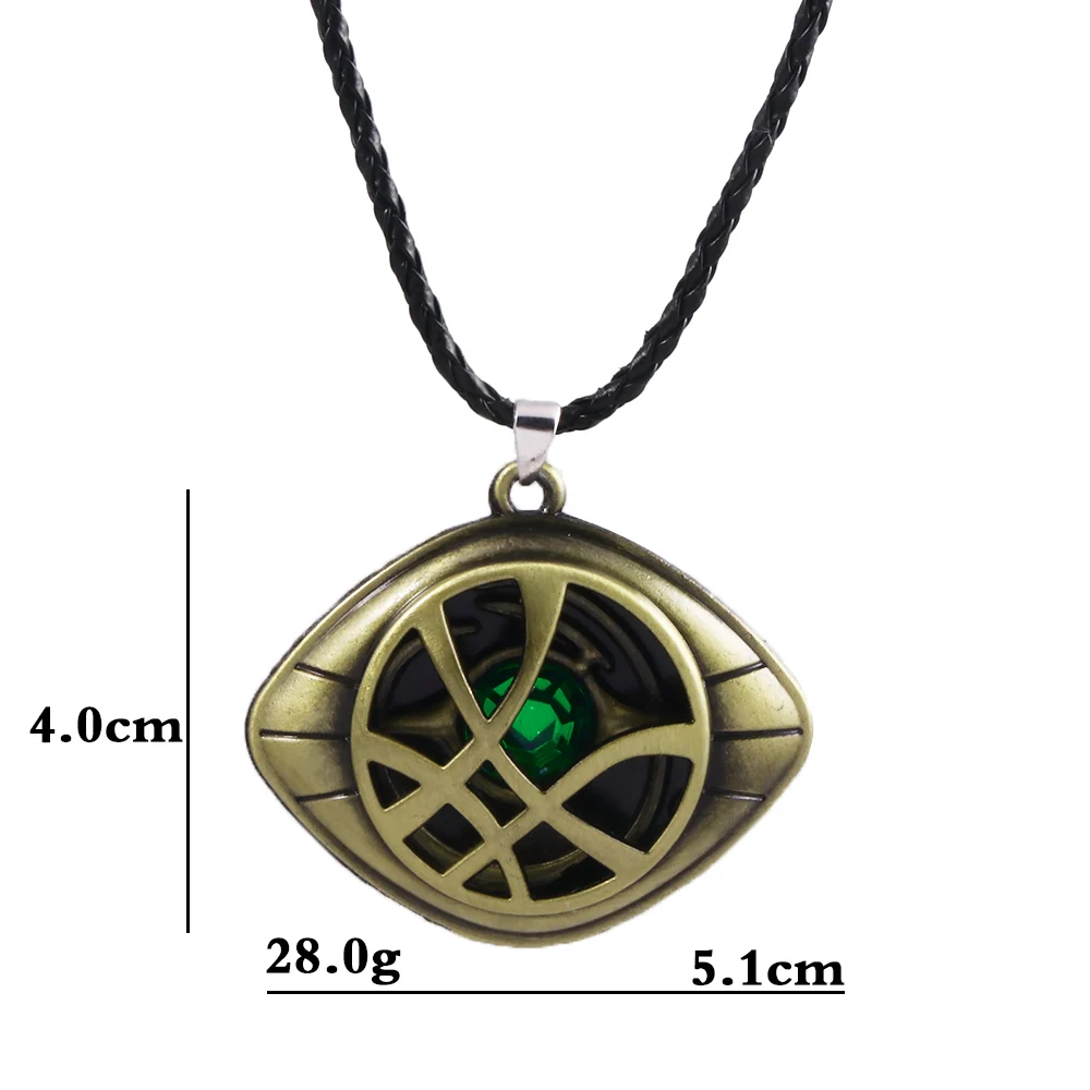 Vintage Eye of Agamotto Pendant Necklace Movie Dr. Strange Cosplay Necklace for Women Men Jewelry
