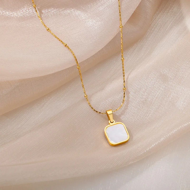 Stainless Steel Gold Color Multi-Layer Geometric Necklace For Women 2022 Trendy New Fashion Party Jewelry Collares Dropshipping