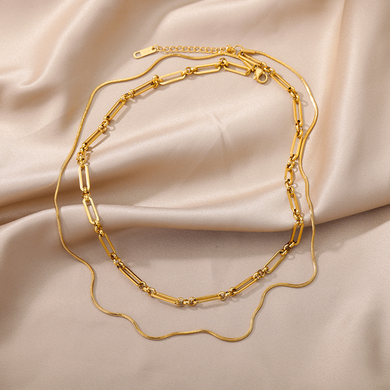 Stainless Steel Geometry Star Moon Butterfly Pendant Multilayer Chain Choker Necklace For Women Wedding Accessories Dropshipping