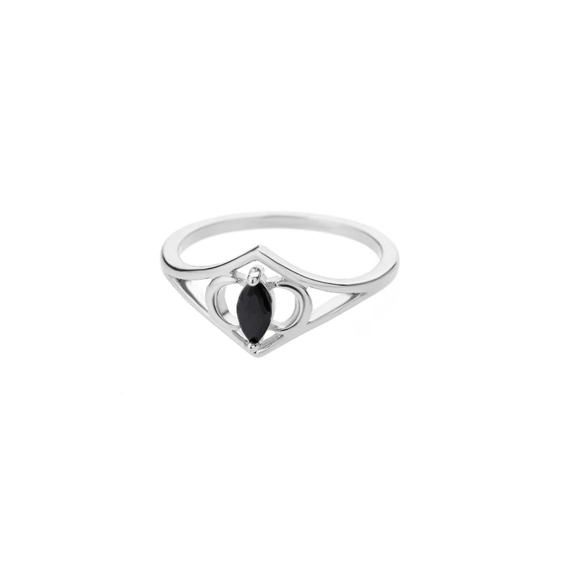 Stainelss Steel Moon Star Black Oval Stone Rings For Women Gold Wedding Couple Rings Boho Aesthetic Jewelry Memorial Gift 2022